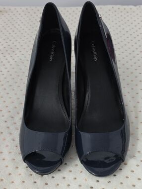 Calvin Klein Blue Patent Kade Blue High Heel